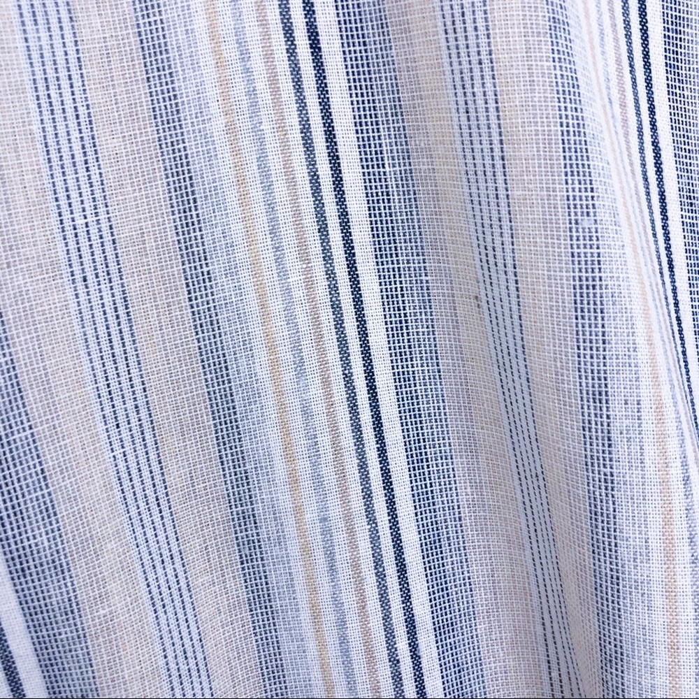 Anthropologie DREW Stripe Jumpsuit Tan Blue XS NWT - Picture 5 of 11